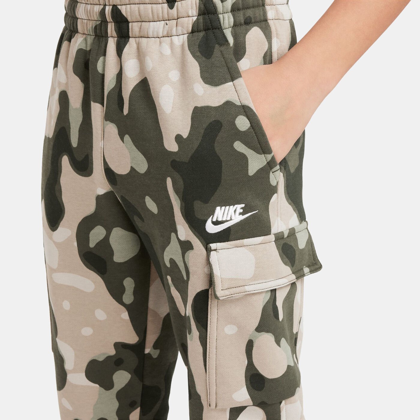 Kids' Sportswear Club Camo Cargo Pants