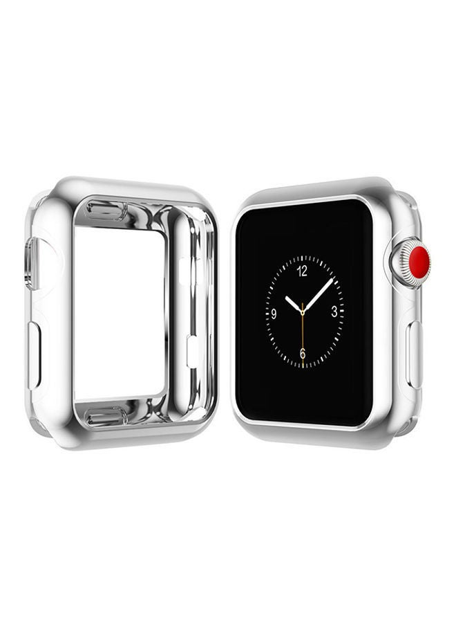 Protective Ultra-Slim Case Cover For Apple Watch Series 3 38mm Silver