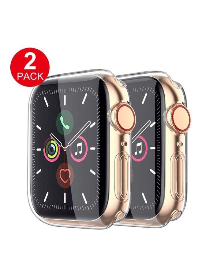 2-Pack Protective Case Cover For Apple Watch Series 6/5/4/3/2/1 42mm Clear