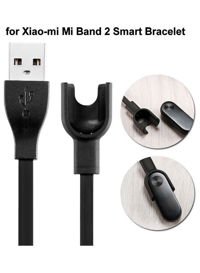 USB Charging Cable Charger Cord for Xiao-mi Mi Band 2 Clear