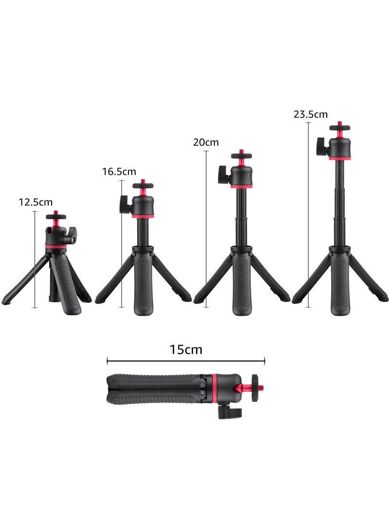 Mini Extendable Desktop Tripod Stand With Flexible Ballhead Black