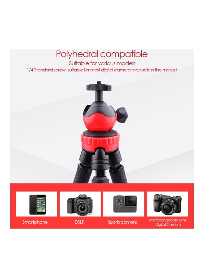 Portable Octopus Tripod Black/Red