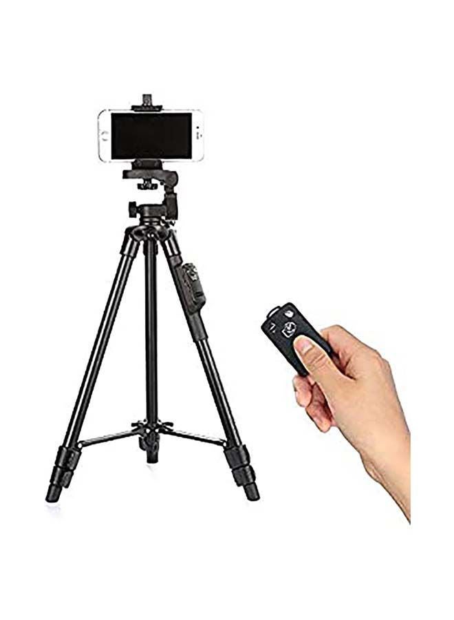 VCT-5208 Portable Tripod Stand With Remote Shutter Black