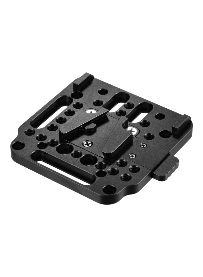 Aluminum Alloy V-Lock Quick Release Plate Black