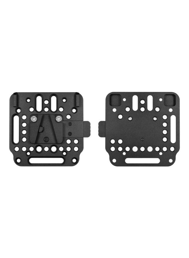 Aluminum Alloy V-Lock Quick Release Plate Black