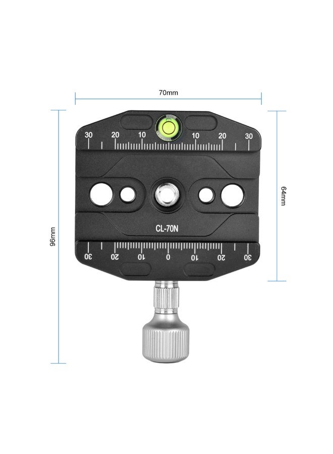 CL-70N Aluminum Alloy QR Plate Clamp Black