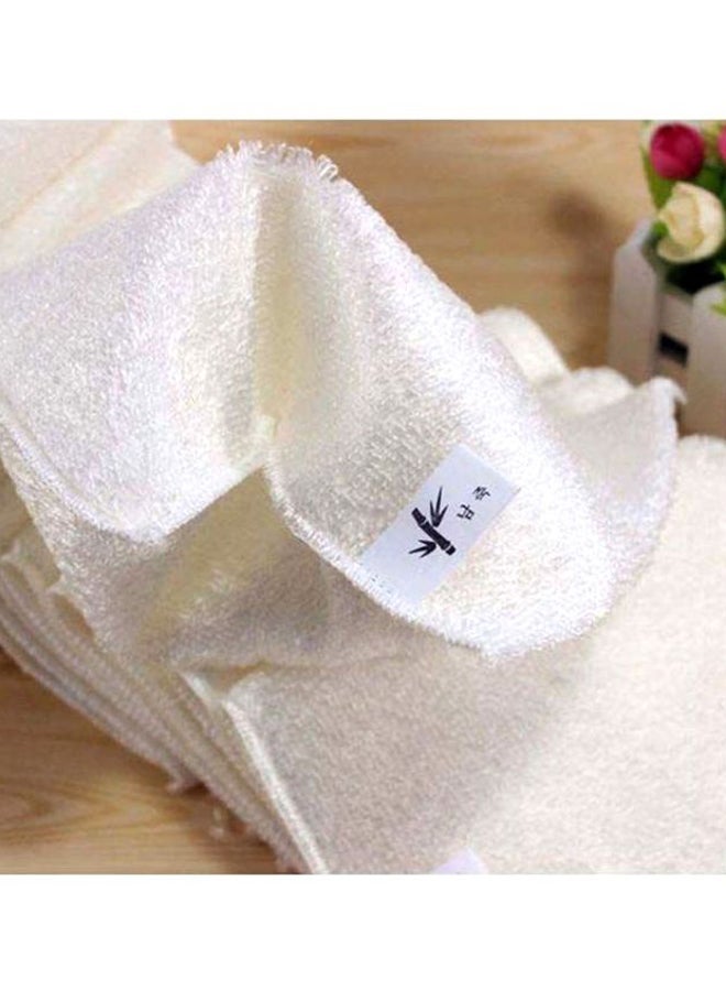 5-Piece Cotton Dish Cloth Set White/Blue 18x16cm