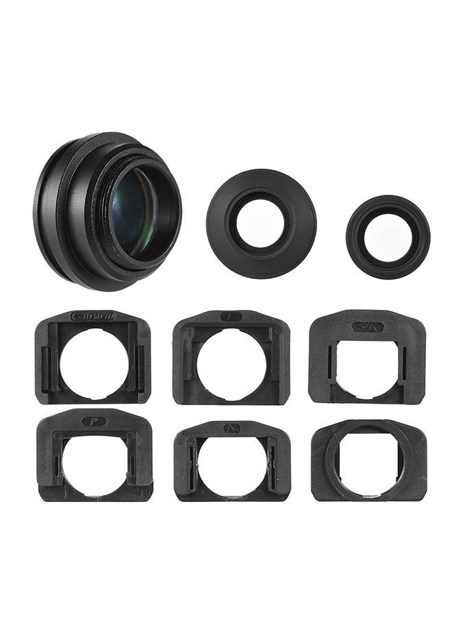 Fixed Focus Viewfinder Eyepiece Magnifier For Canon Black