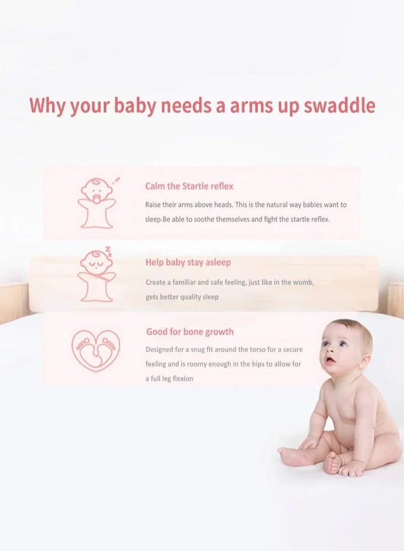 6 PCS Newborn Sleepsack Swaddle Blanket Baby Swaddling Wrap Infant Babies Sleeping Bag with Hat and Anti-grasping Gloves for Boy Girl Soft Cotton Sleep Sack