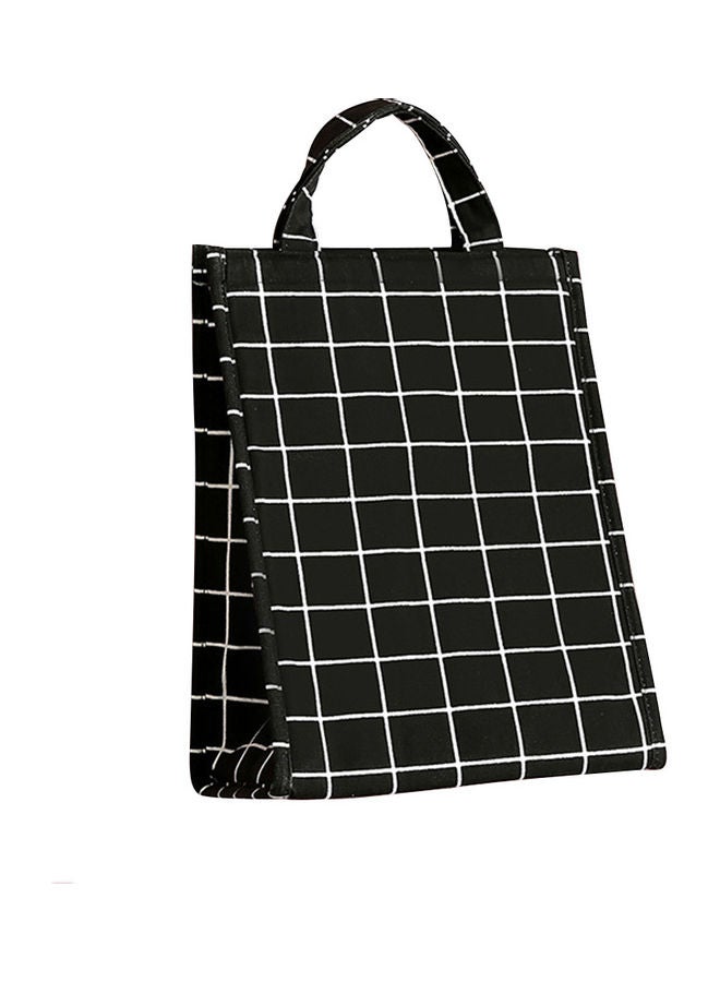 Thermal Insulated Lunch Bag Black/White 34x25cm