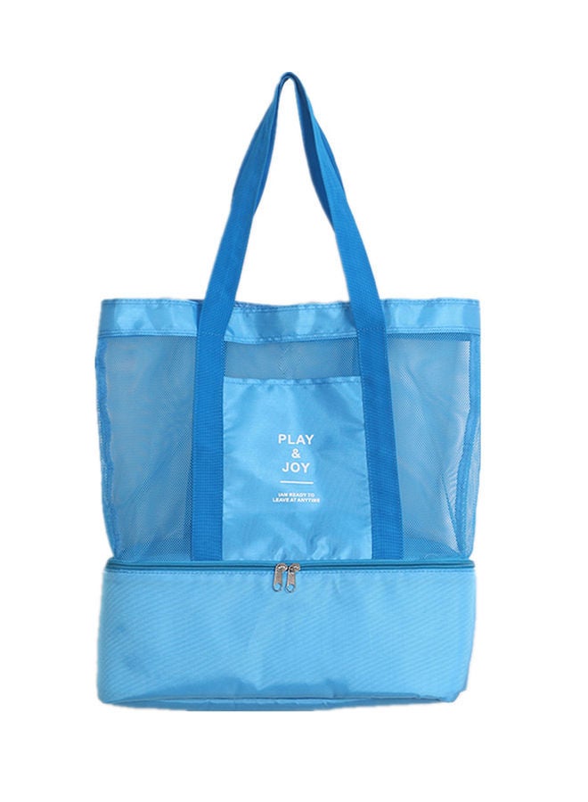 Double Layered Portable Insulation Storage Package Blue 37x43x21cm