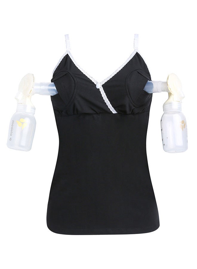 Nursing Tank Top - Black_M