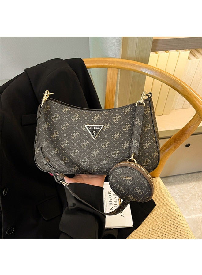 fashion printed triangle logo women's zipper shoulder bag handbag 28cm*16cm*5cm