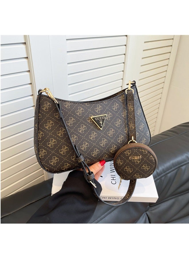 fashion printed triangle logo women's zipper shoulder bag handbag 28cm*16cm*5cm