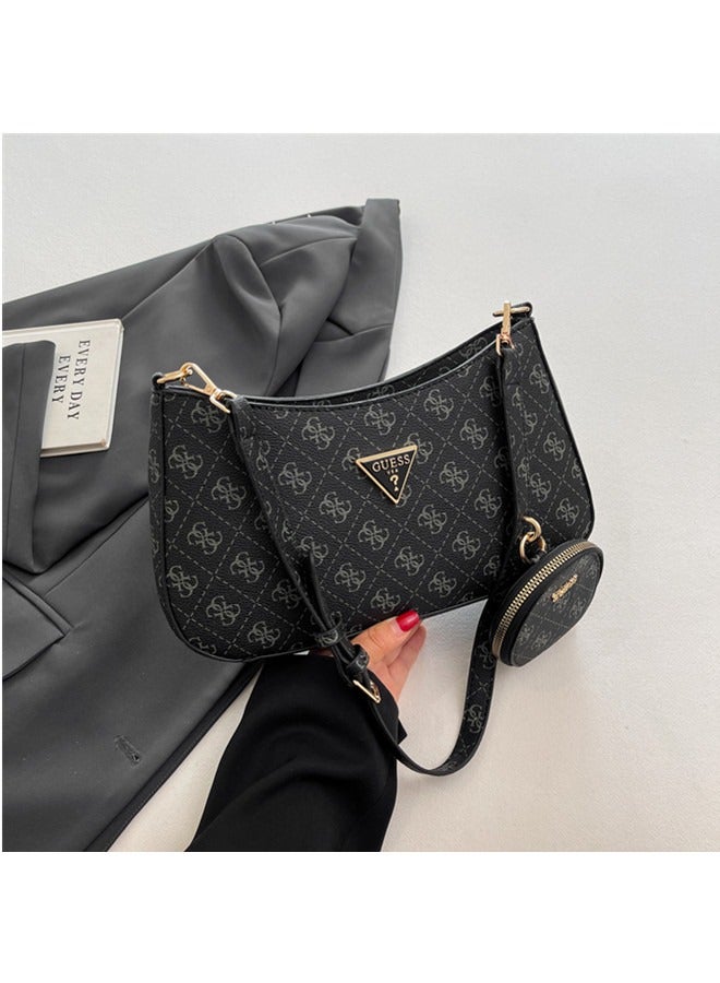 fashion printed triangle logo women's zipper shoulder bag handbag 28cm*16cm*5cm