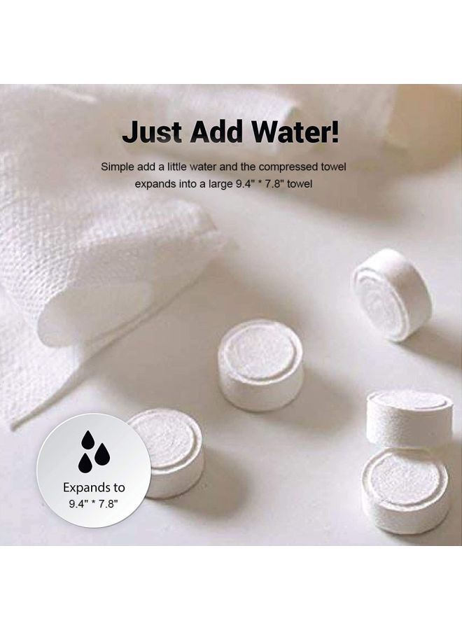 100-Piece Disposable Compressed Towel Tablets