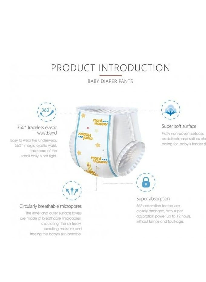 Baby Comfort Fit Pants Diapers | Diapers size 5, XL Jumbo Pack Suitable for babies over 12-17 Kg and for 12-17 Months | 288 Diapers Up to 12 hours of Dryness PH Value <7, Better Fit value pack of 6