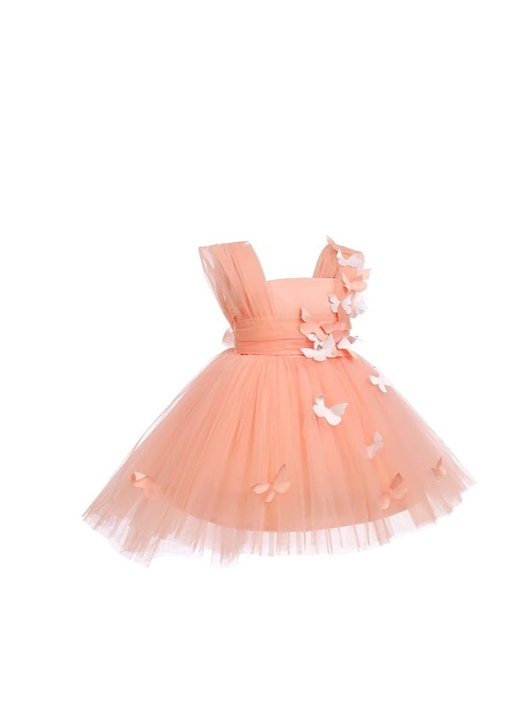 Baby Girls 3D Butterfly Tulle Tutu Dress Kids Birthday Christening Wedding Party Dresses Cake Smash Photo Shoot