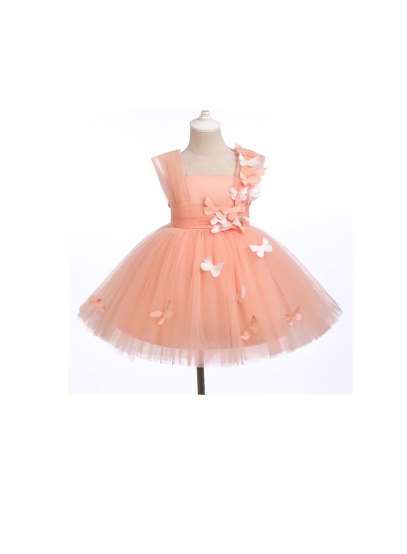 Baby Girls 3D Butterfly Tulle Tutu Dress Kids Birthday Christening Wedding Party Dresses Cake Smash Photo Shoot