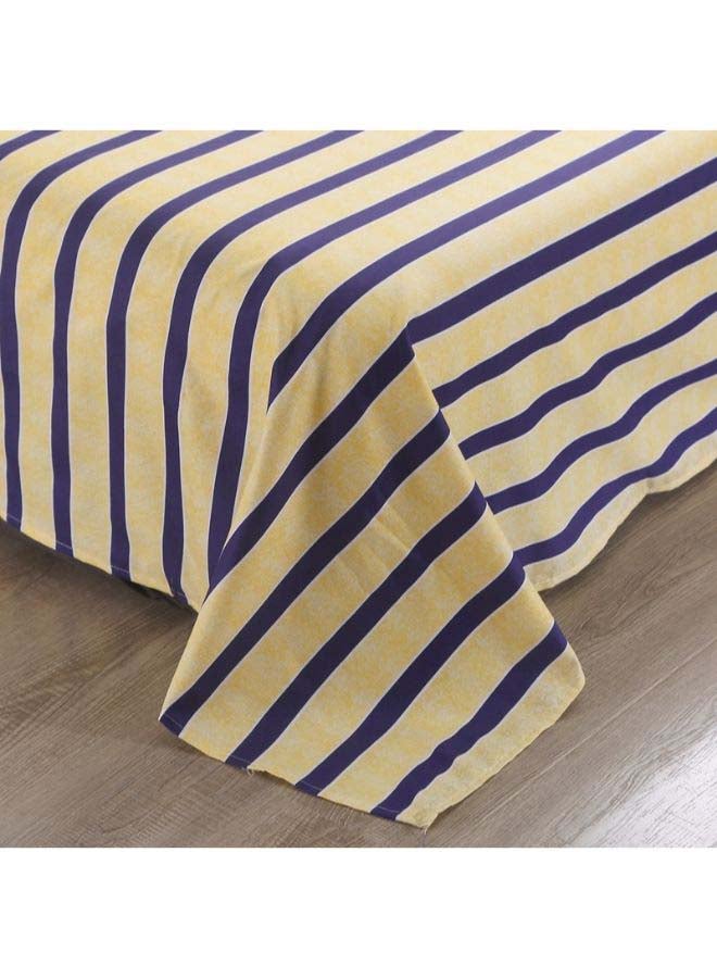 4-Piece European Style Printed Duvet Cover Set Polyester Yellow/Black/White