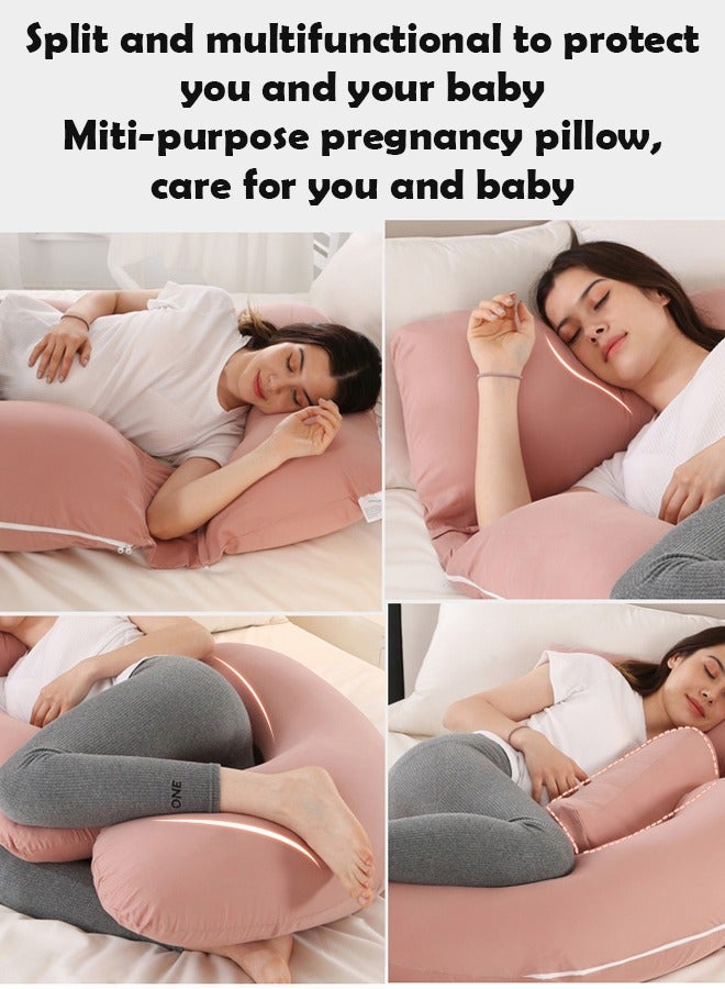 3 in 1 Split Pregnancy Pillow G Type Maternity Waist and Belly Support Side Sleeping, Multifunctional Pregnancy Pillow for Belly, Back and Waist Full Body Support