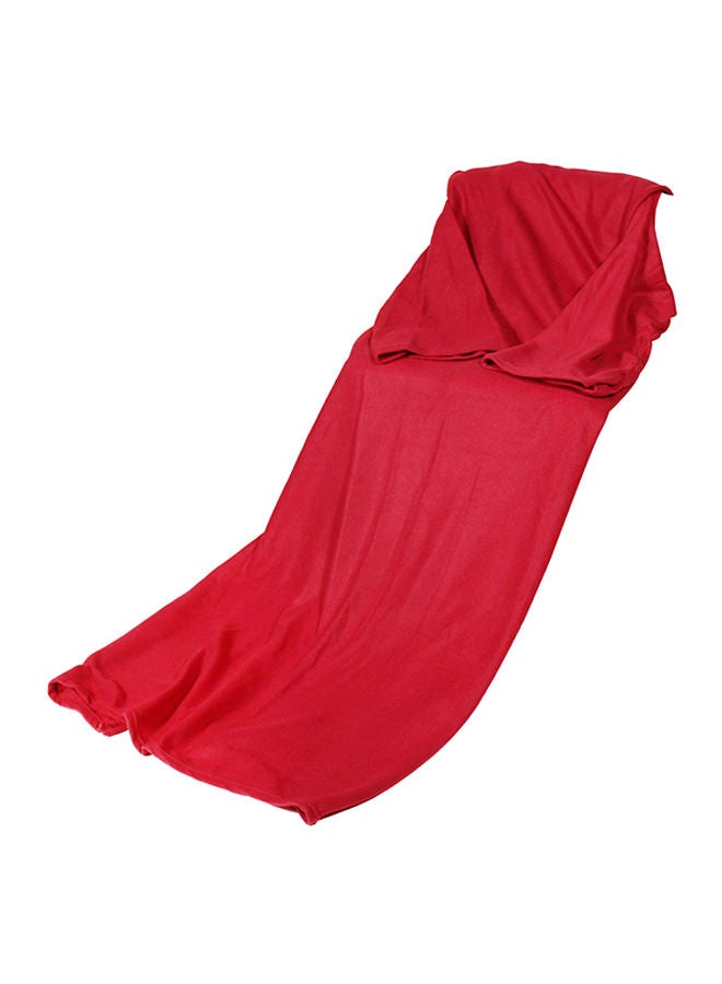 Fleece Blanket With Sleeves Red 180x130millimeter