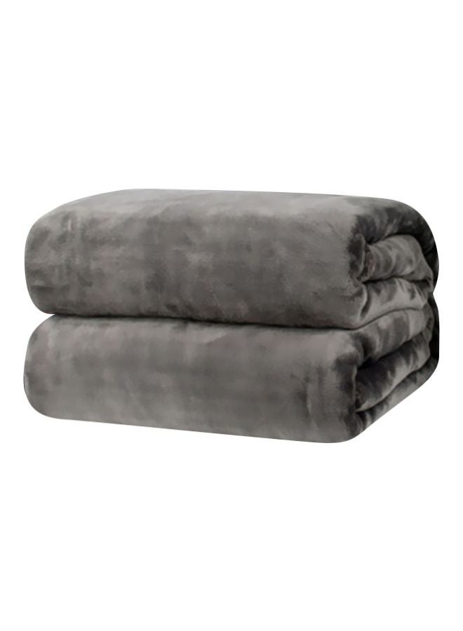 Solid Colour Flannel Blanket flannel Grey 100x150cm