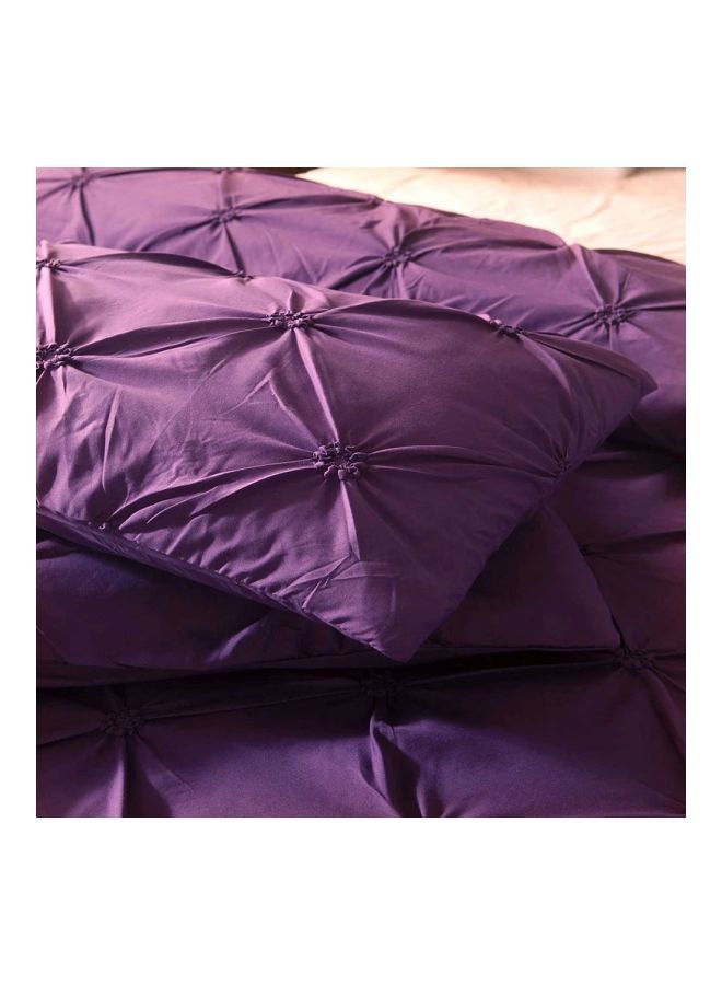 2-Piece Bed Cover And Pillowcase Bedding Set Polyester Purple