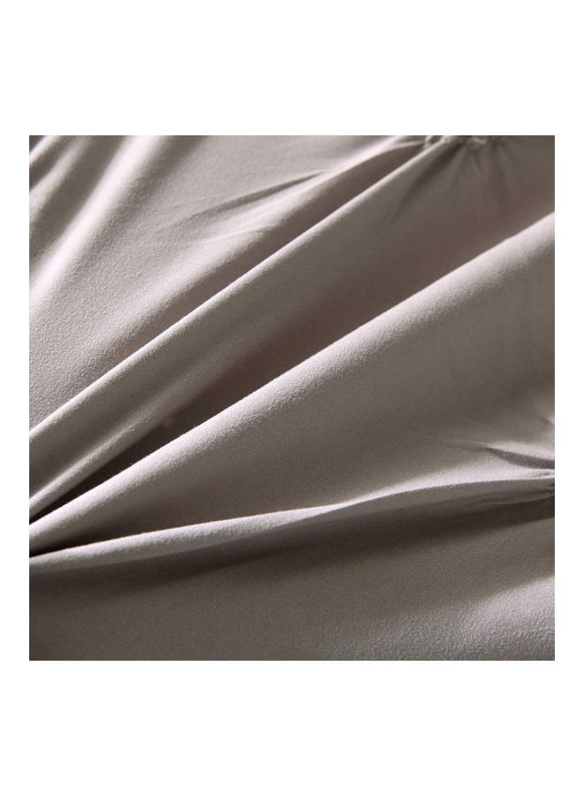 3-Piece Bed Sheet Set Polyester Grey King