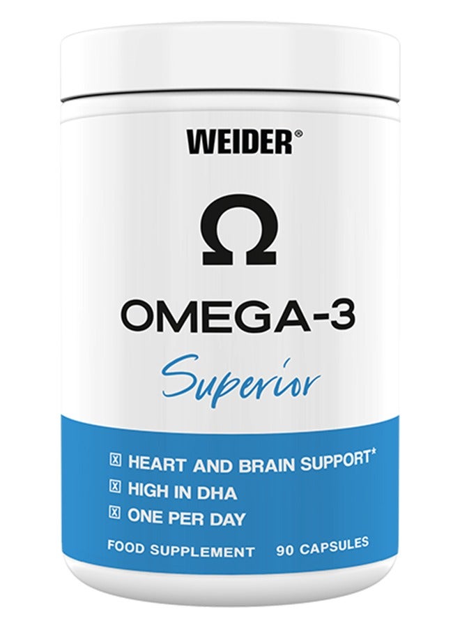 Omega-3 Superior - Supports Heart and Brain,120 Capsules, Premium Fish Oil Supplement