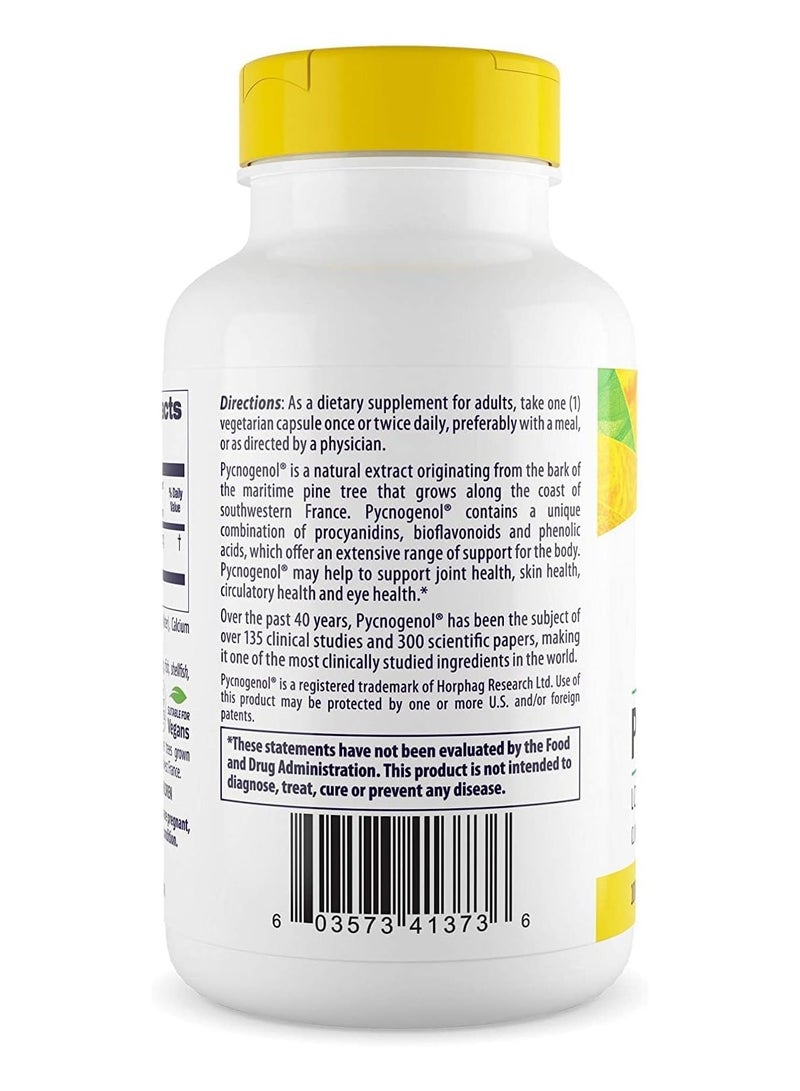 Pycnogenol 100 mg -Look,Feel And Live Better,Clinically Studied French Maritime Pine Bark Extract   120 Veggie Caps