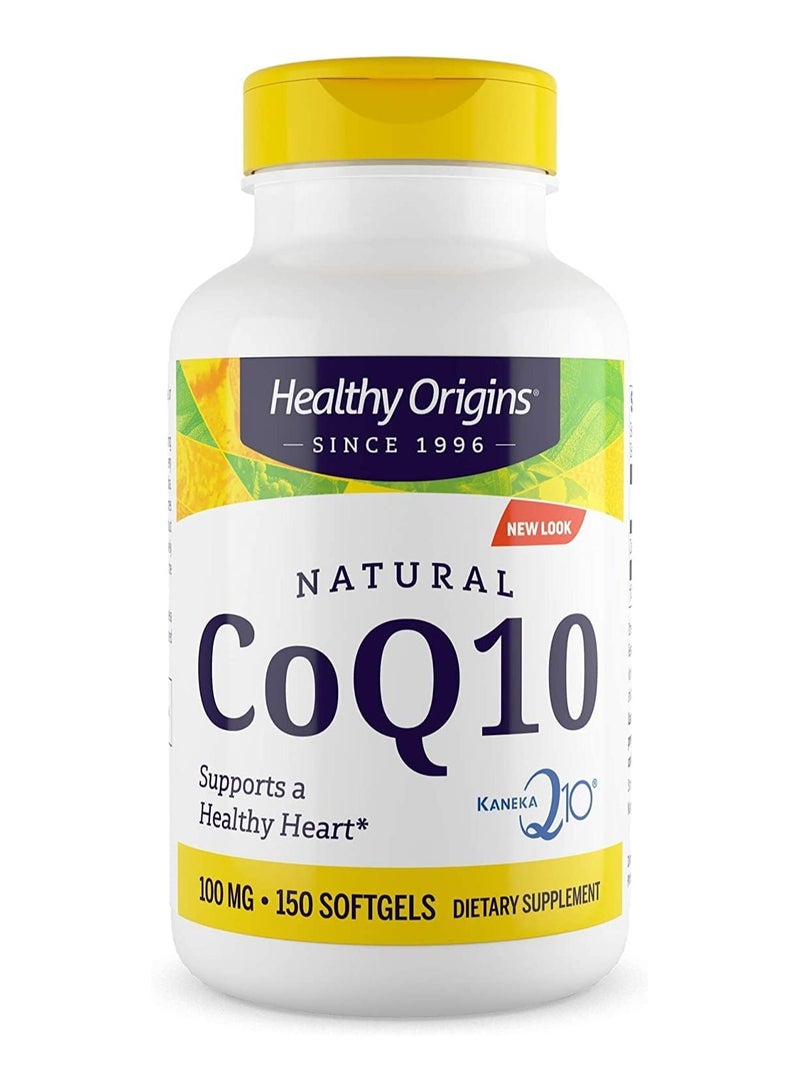 CoQ10 (Kaneka Q10) 100mg Softgels - Supports a Healthy Heart - Energy Supplement - Gluten Free - Non-GMO - 150 Softgels