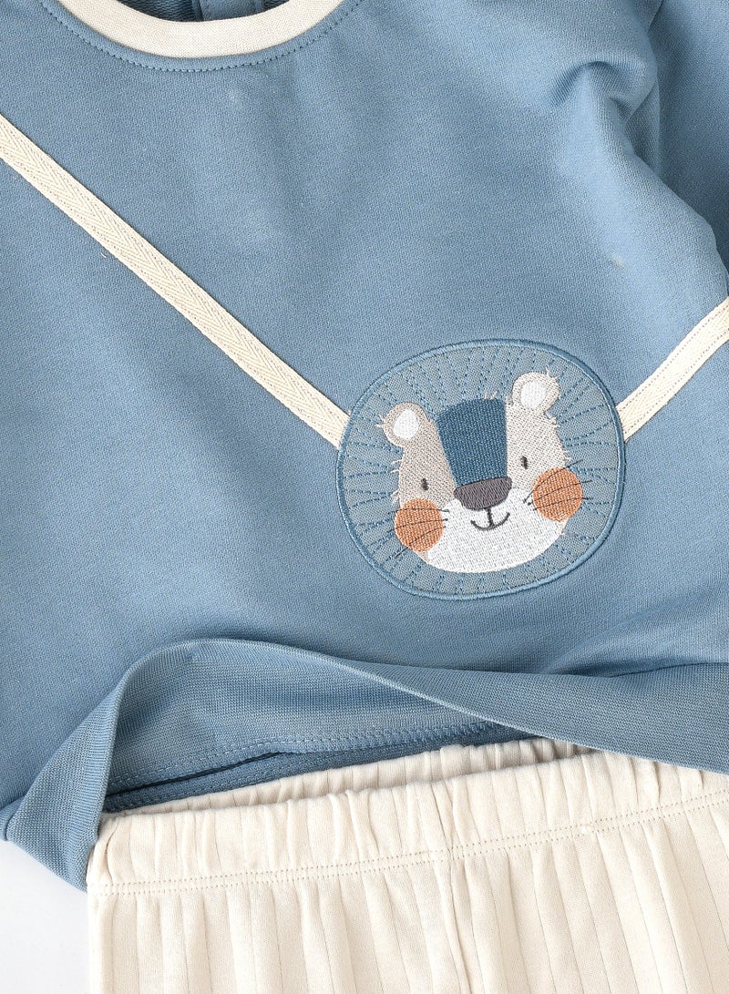 Baby Boy Blue and White Koala Romper