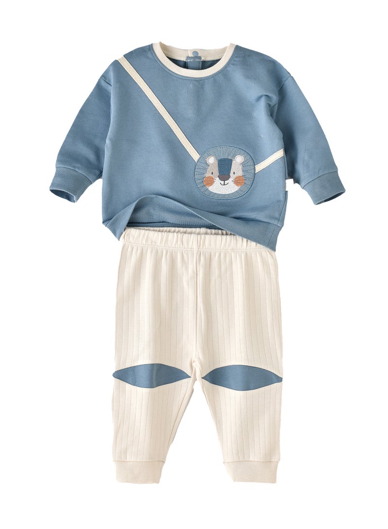 Baby Boy Blue and White Koala Romper