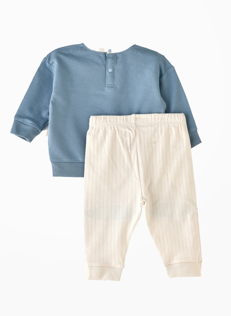 Baby Boy Blue and White Koala Romper