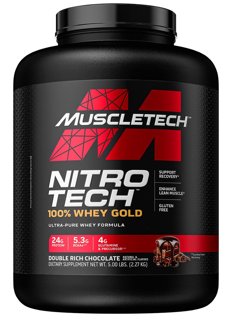 NitroTech 100% Whey Gold Double Rich Chocolate 5lbs 2.27 kg