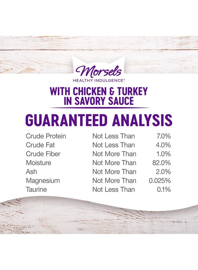 Healthy Indulgence Natural Grain Free Wet Cat Food, Morsels Chicken & Turkey, 3Ounce Pouch (Pack Of 24)