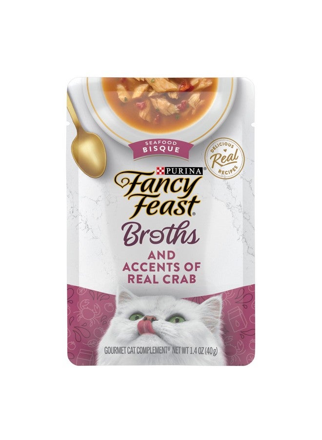 Y Feast Lickable Wet Cat Food Broth Topper Seafood Bisque And Accents Of Real Crab  (Pack Of 16) 1.4 Oz. Pouches