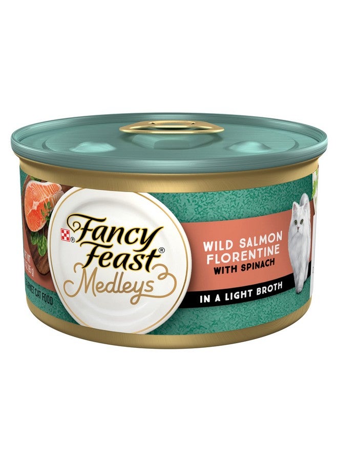 Y Feast Wet Cat Food, Medleys Wild Salmon Florentine With Garden Greens In Delicate Sauce  (Pack Of 24) 3 Oz. Cans