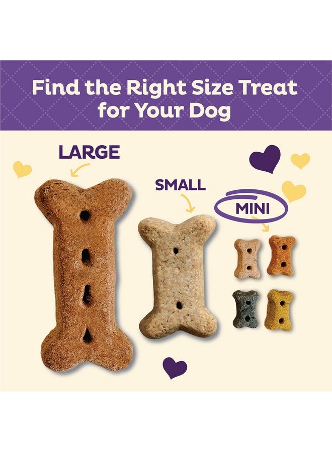 By Wellness Classic PNuttier 'N Nanners Grain Free Natural Dog Treats, Crunchy OvenBaked Biscuits, Ideal For Training, MiniSize, 16 Ounce Bag