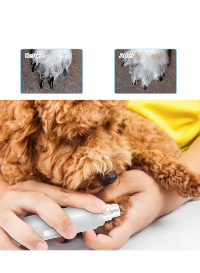 Dog Nail Grinder, Grinder Automatic, Upgraded Pet Cat Trimmers Clippers Kit, Quiet Low Noise for Small Medium Large Dogs and Cats