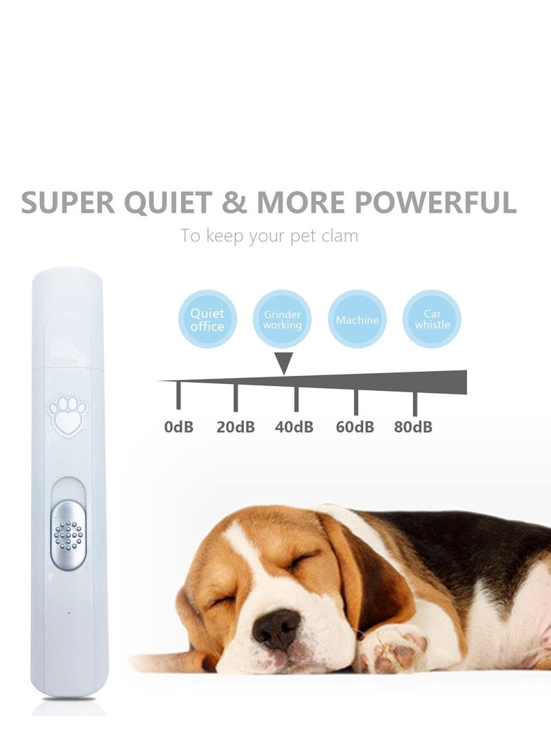 Dog Nail Grinder, Grinder Automatic, Upgraded Pet Cat Trimmers Clippers Kit, Quiet Low Noise for Small Medium Large Dogs and Cats