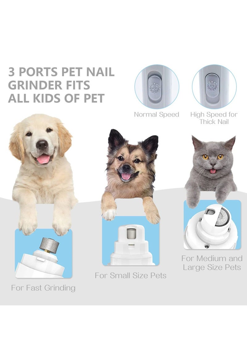 Dog Nail Grinder, Grinder Automatic, Upgraded Pet Cat Trimmers Clippers Kit, Quiet Low Noise for Small Medium Large Dogs and Cats