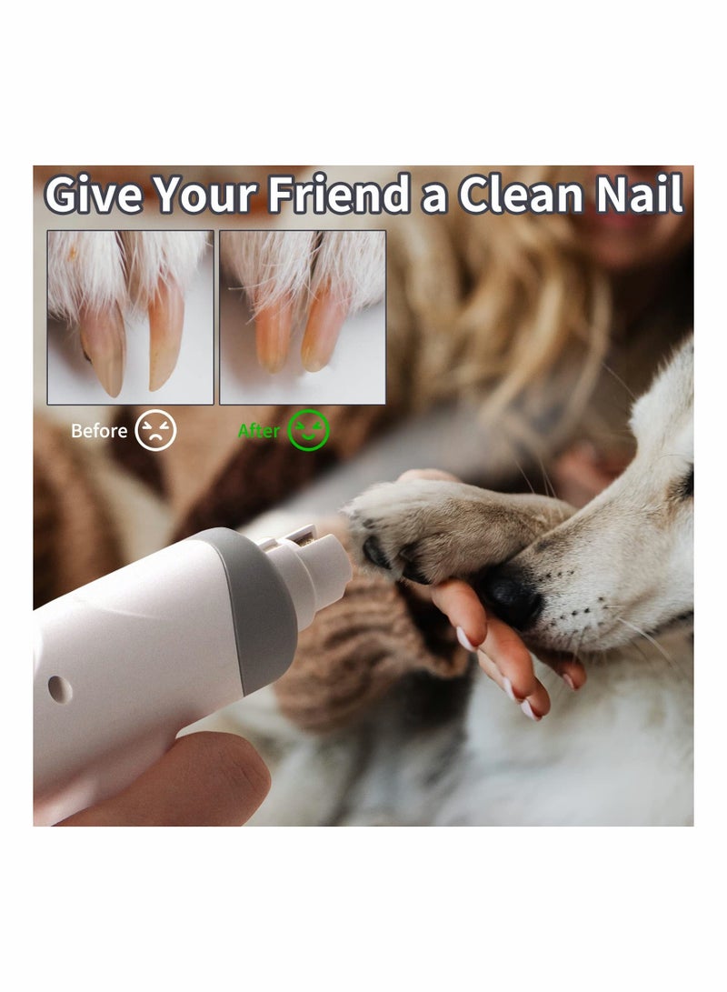Dog Nail Grinder 3 Speed Pet Painless Paws Grooming Professional Quiet Powerful Electric Trimmer