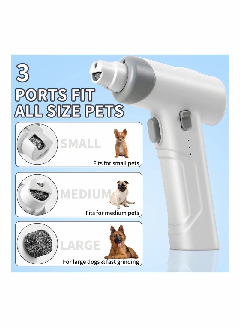 Dog Nail Grinder 3 Speed Pet Painless Paws Grooming Professional Quiet Powerful Electric Trimmer