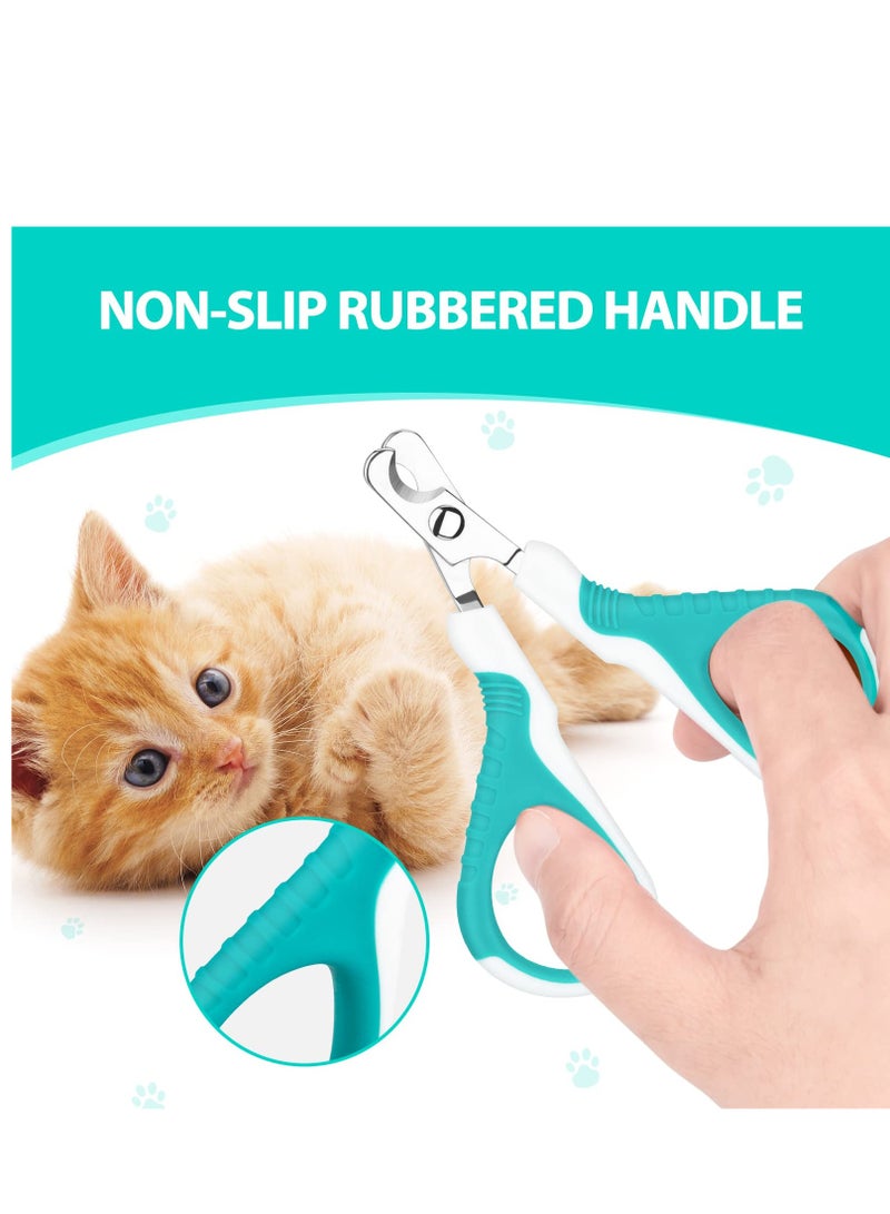 Pet Nail Clippers for Cats, Dogs, Puppies, Kittens, Hamsters, Rabbits and Small Animals, 25 Degree Curved Radian Design Claw Trimmer