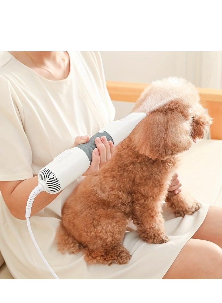 3 In 1 Pet Grooming Hair Dryer And Comb - Efficiently Removes Tangles And Loose Hair, Speeds Up Drying Time For Cats And Dogs, UK Plug