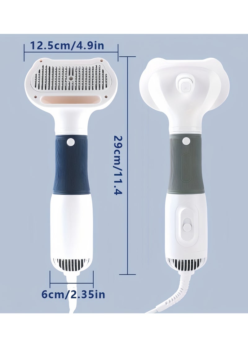 3 In 1 Pet Grooming Hair Dryer And Comb - Efficiently Removes Tangles And Loose Hair, Speeds Up Drying Time For Cats And Dogs, UK Plug