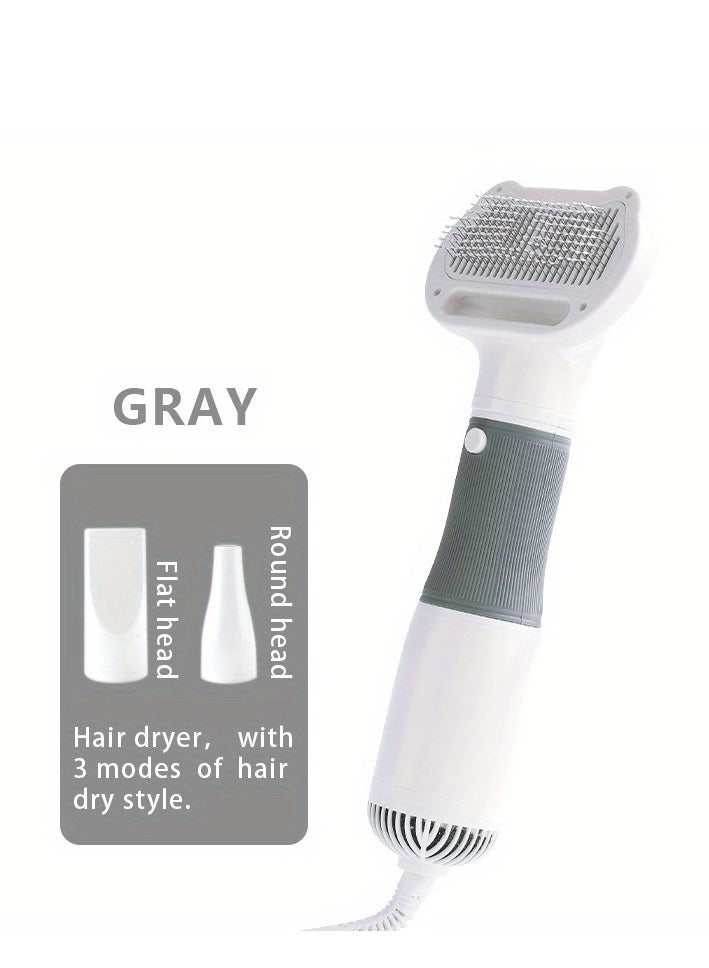 3 In 1 Pet Grooming Hair Dryer And Comb - Efficiently Removes Tangles And Loose Hair, Speeds Up Drying Time For Cats And Dogs, UK Plug