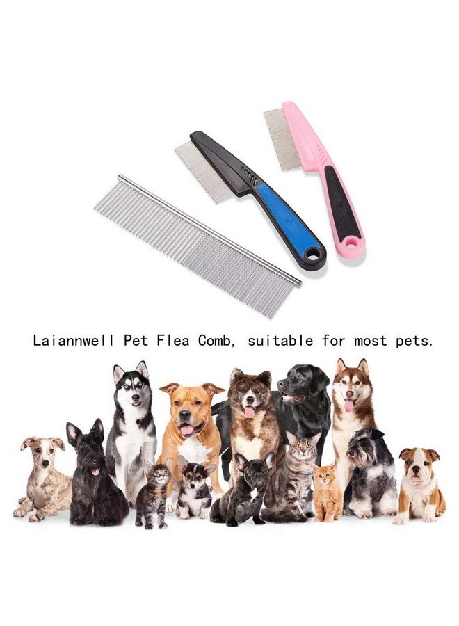 Cat Comb,Pet Comb Laiannwell Professional Grooming Comb For Dog/Cat/Small Pets(3 Packs)